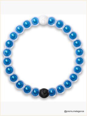 Boho Beaded Stretch Bracelet, Unique Meaningful Gift, 7" Large, Silicone